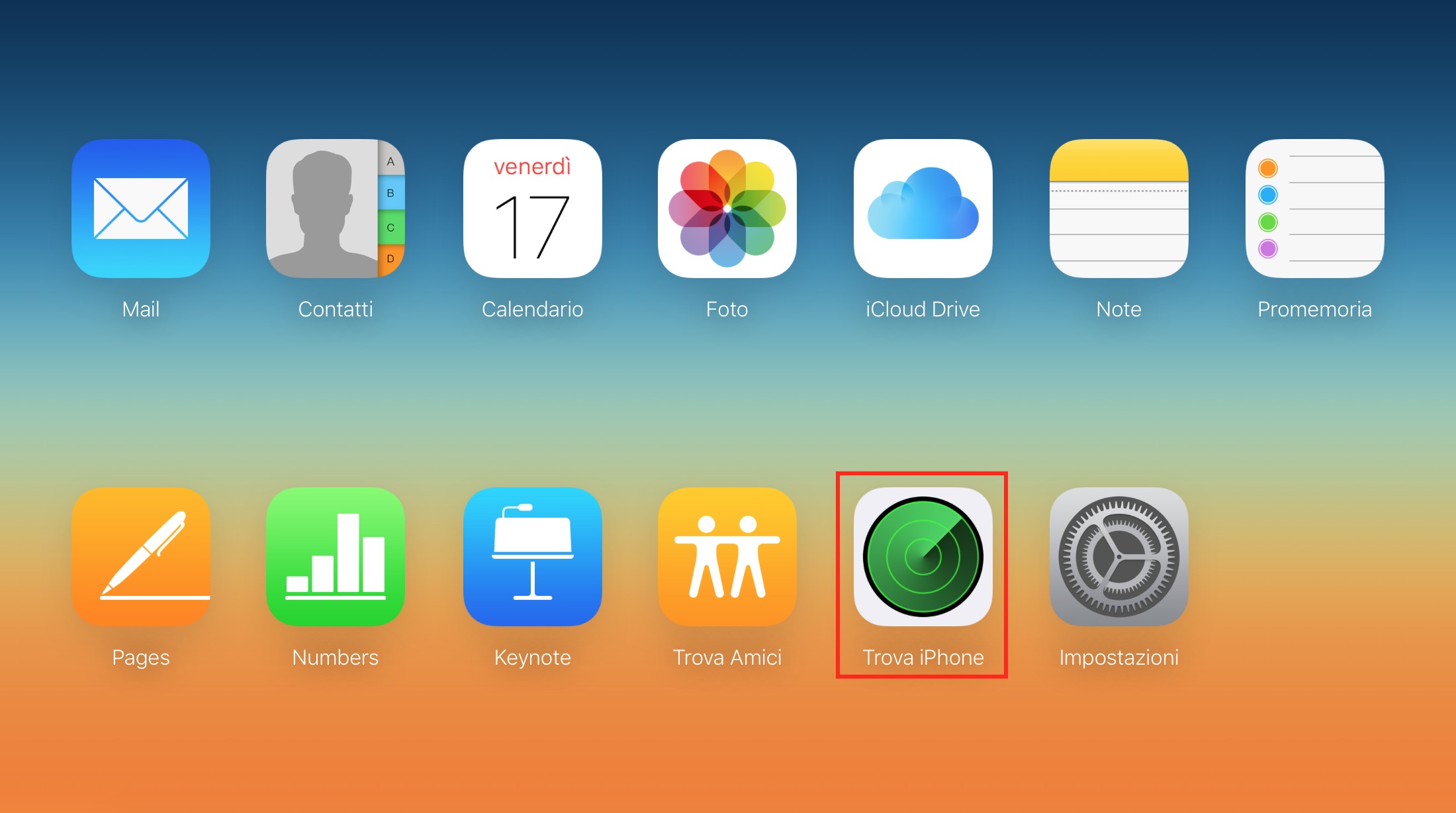 rimozione dispositivo icloud vorticeblu 2