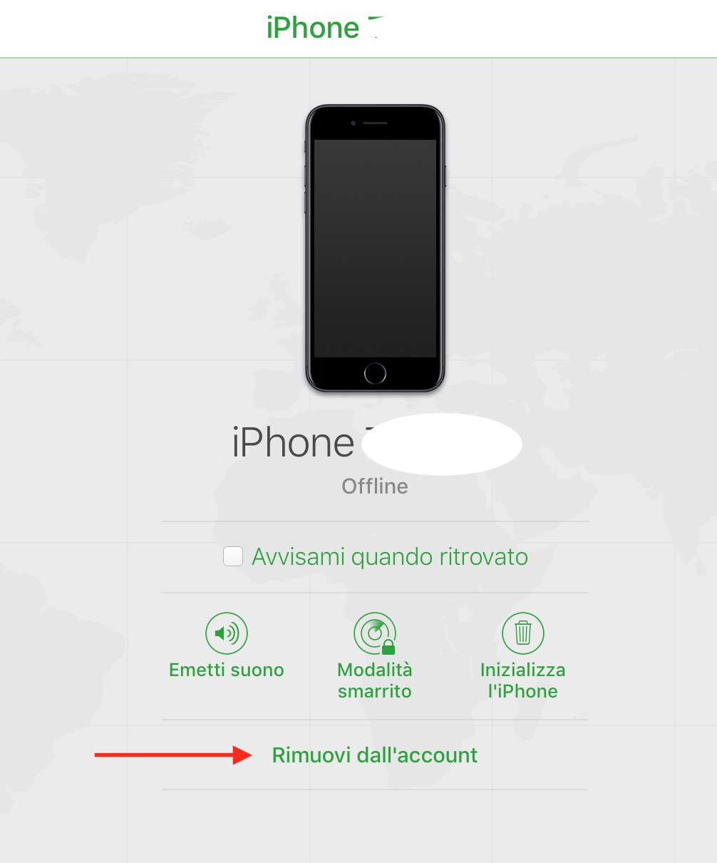 rimozione dispositivo icloud vorticeblu 4