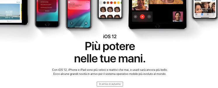 iOS 12 ecco le novità!