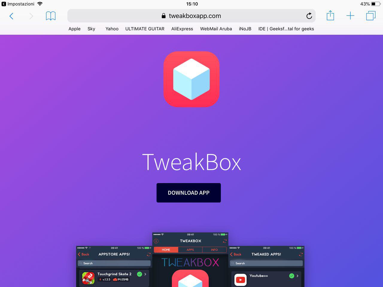 TweakBok non funziona. Non installa più nessuna App! Come risolvere?