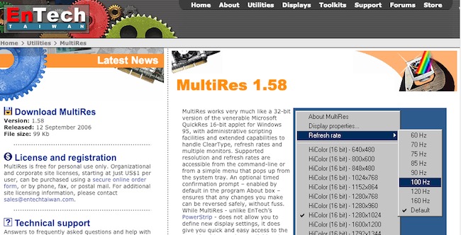 Modificare la risoluzione del monitor con un click