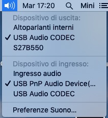 Come cambiare uscita audio su un Mac