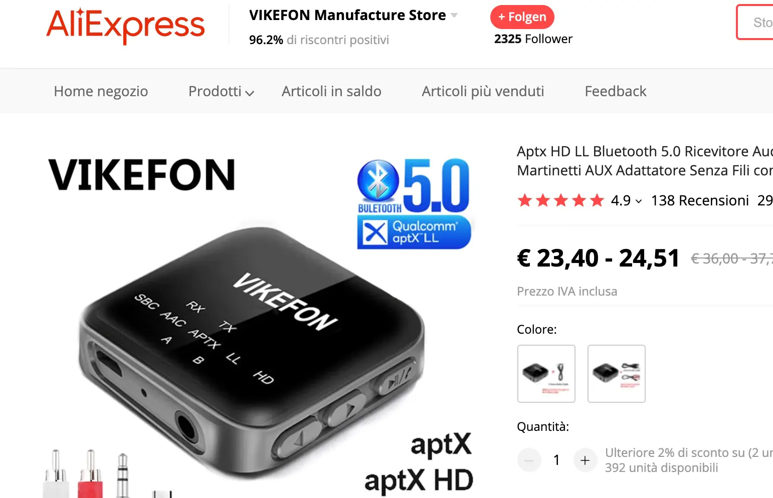 Ricevitore Trasmettitore Audio Bluetooth VIKEFON – Aliexpress