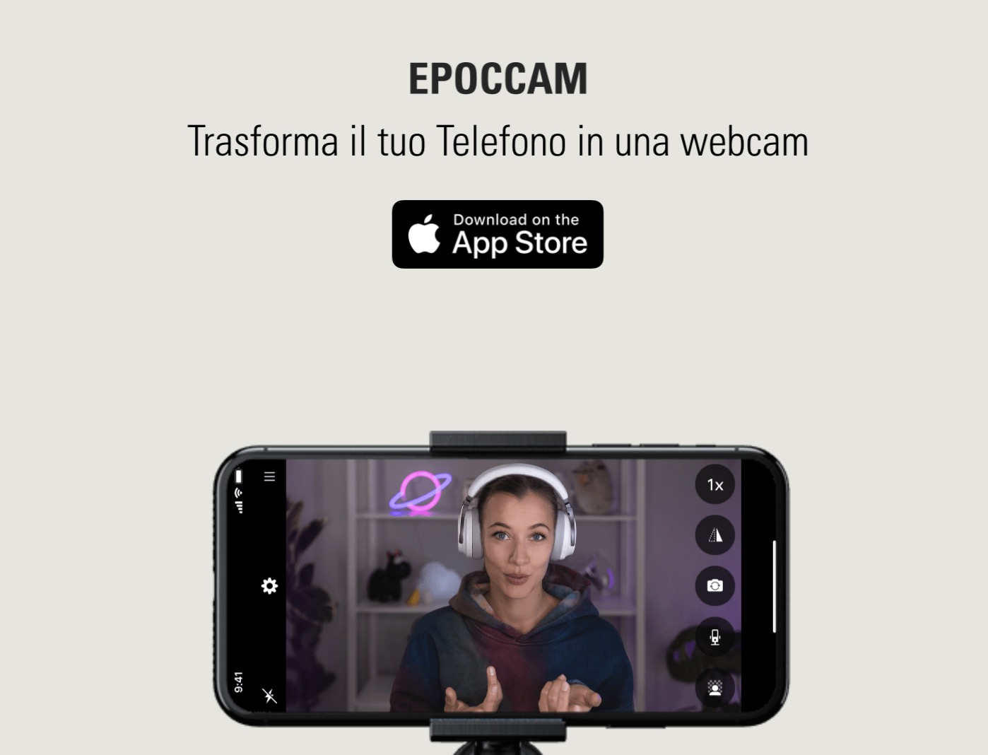 EpocCam – Trasforma il tuo iphone in una webcam