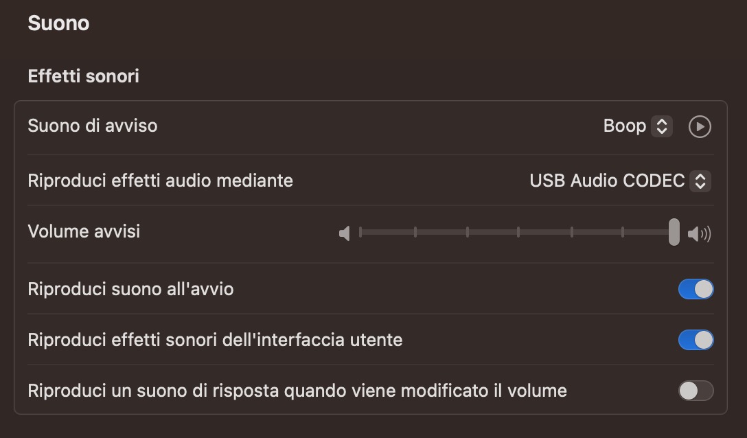 MacOS: come cambiare uscita audio