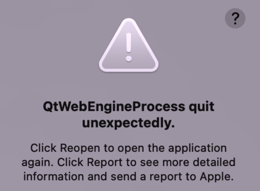 QtWebEngineProcess errore del programma StreamDeck