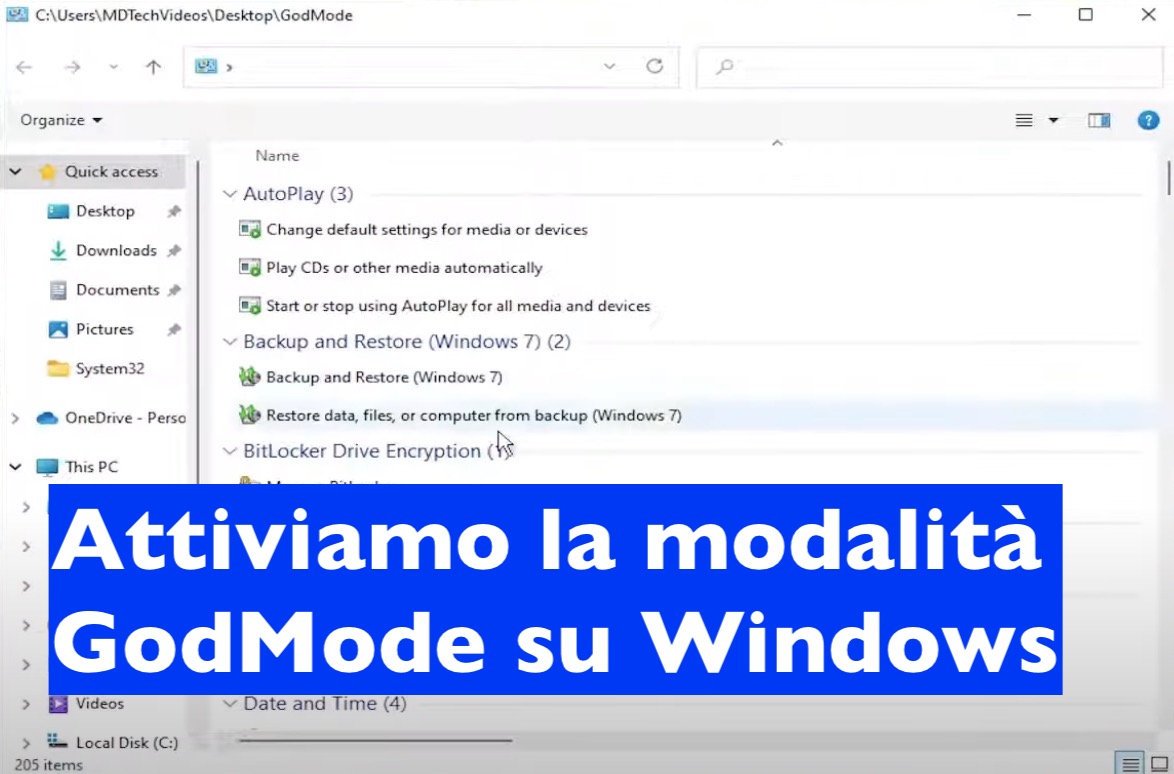Attivare la funzione GoDMode su Windows in 4 semplici passi